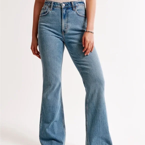 Abercrombie & Fitch Curve Love High Rise Vintage Flare Jean sz: 29/8 - Picture 4 of 7
